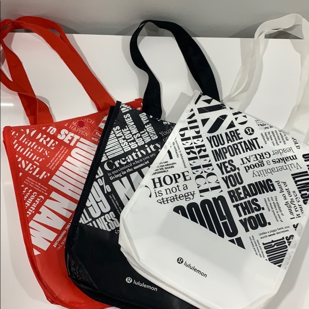 3 Pack Lululemon Tote Bags